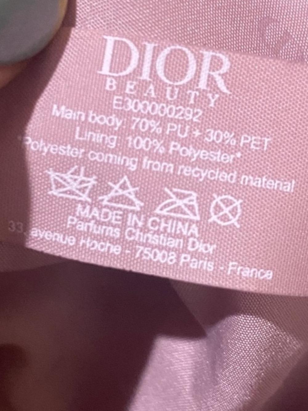 Dior Beauty Baby Pink Glossy Patent CD Makeup Bag Pouch New Authentic - Picture 5 of 5